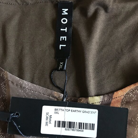 Motel Britta Crop Top In Earthy Gradient Size XXL - Picture 5 of 7